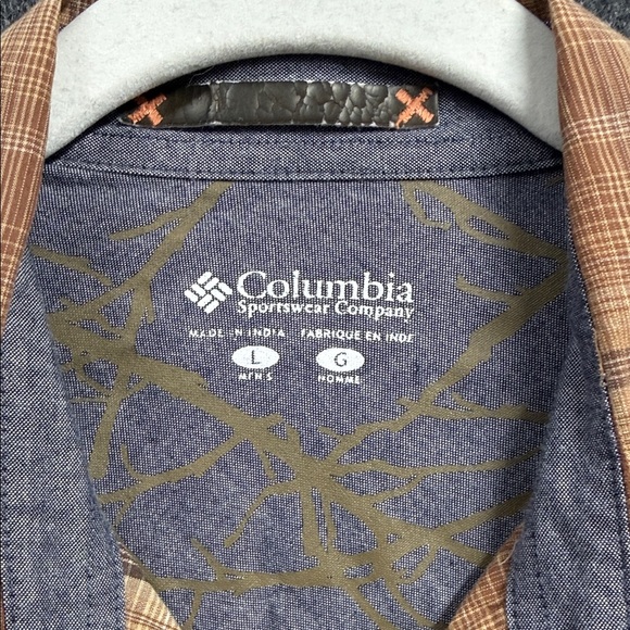 Columbia Tan and Brown Plaid Shirt - Picture 2 of 6